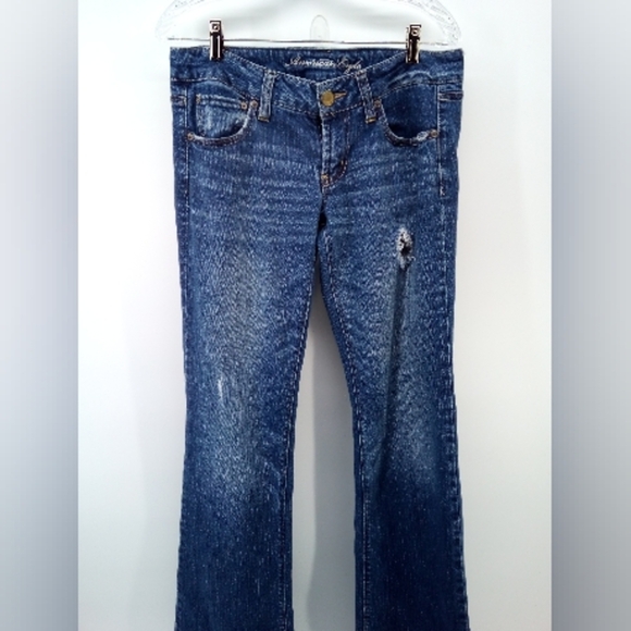 2009 American Eagle Favorite Boyfriend Wide Leg Retro Early 2000s Jeans 6 Long - Picture 13 of 13